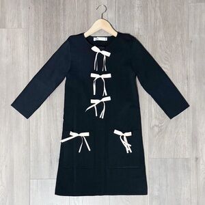 Zara Black Mini Dress with Bows